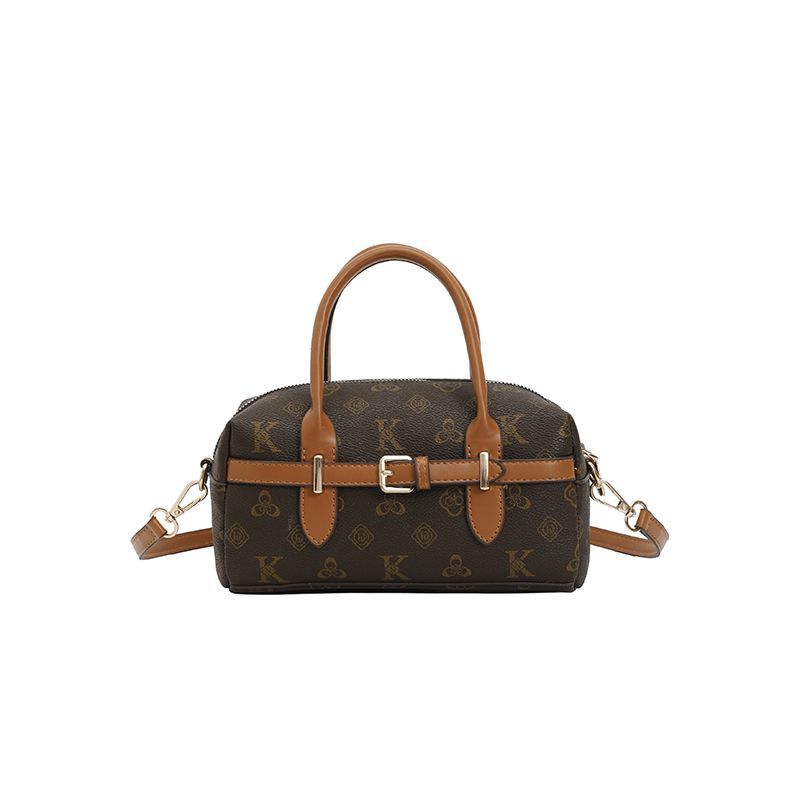 Colorful Letter-Print Commuter Boston Bag