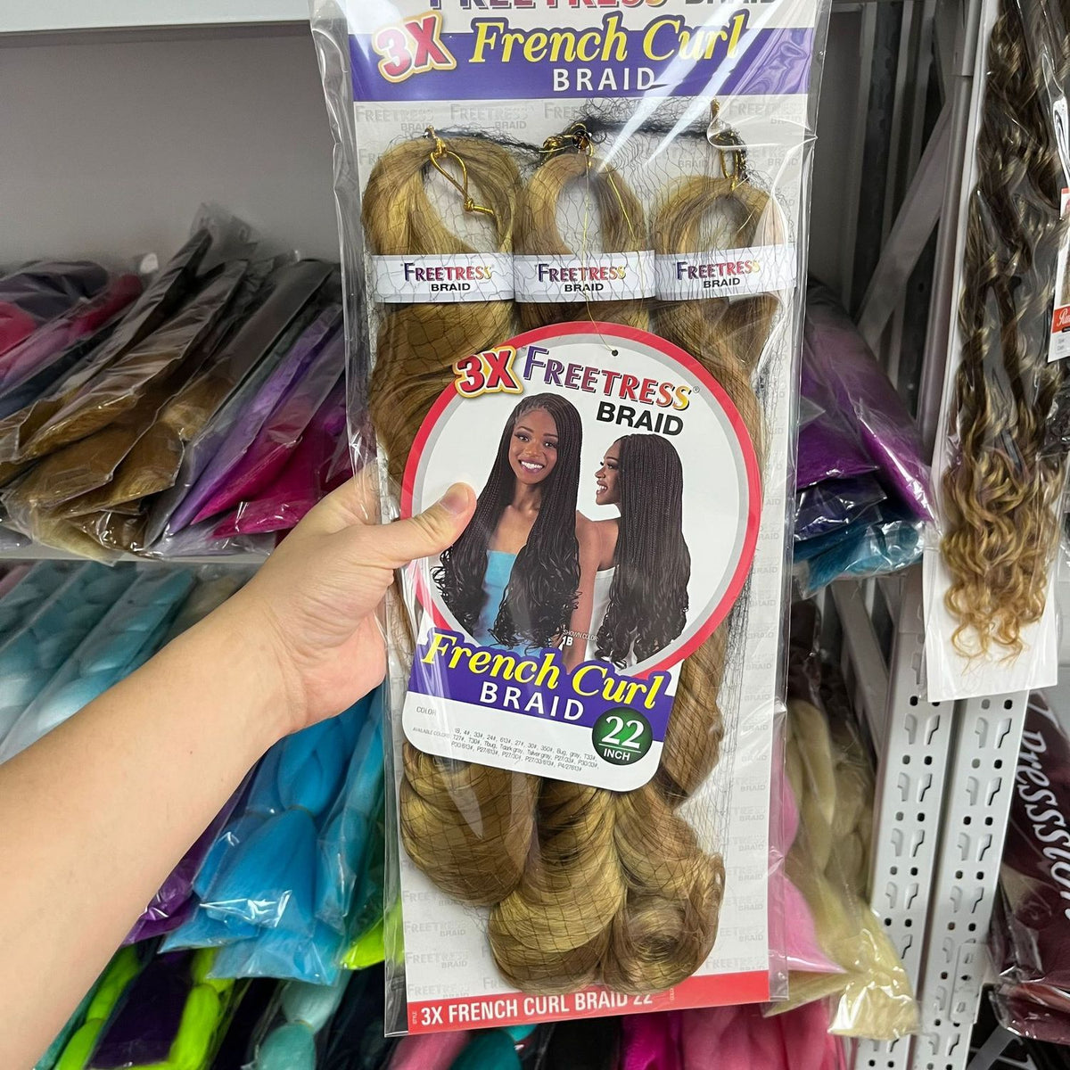 3X French Curl Crochet Hair - product view 4