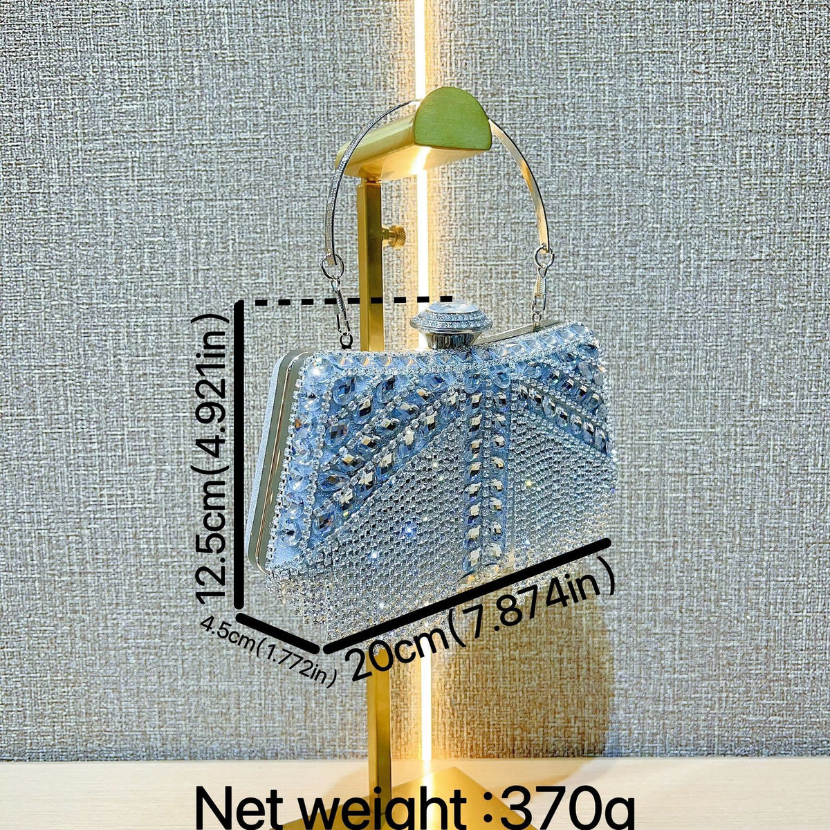 Crystal Tassel Top-Handle Evening Bag