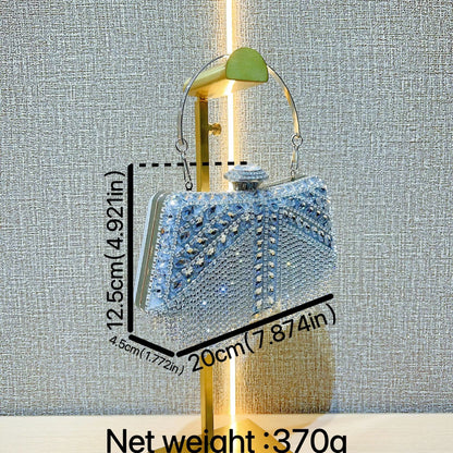 Crystal Tassel Top-Handle Evening Bag