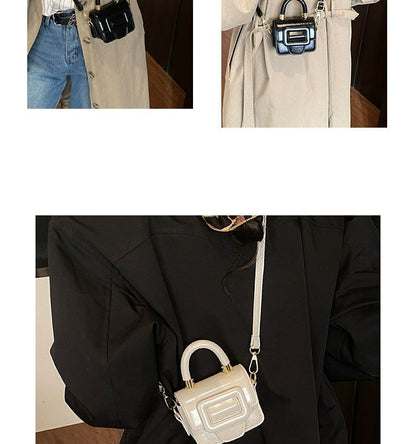Girls' Solid-Color Mini Square Shoulder Bag
