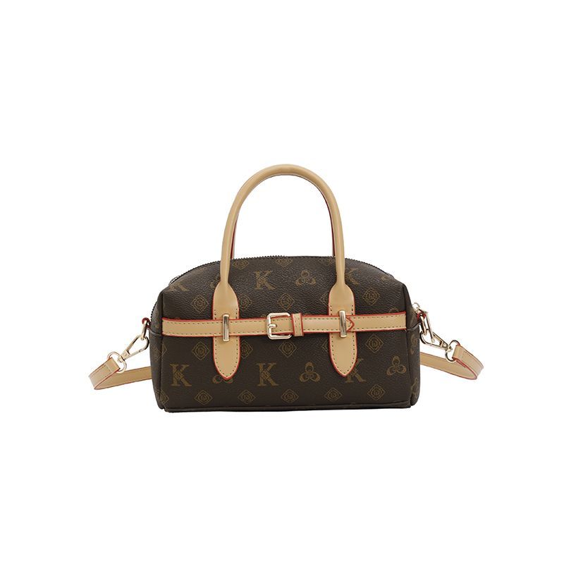 Colorful Letter-Print Commuter Boston Bag