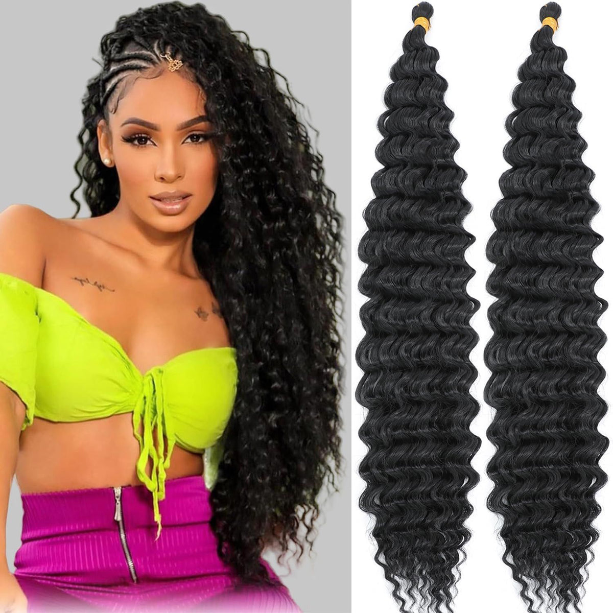 Deep Wave Braiding Hair, 22 Inch - product view 1