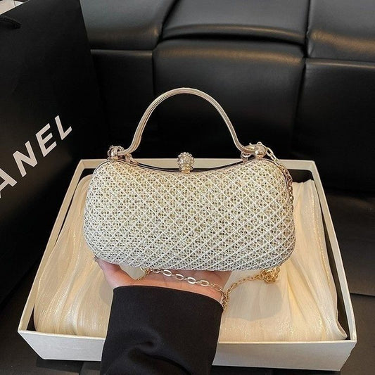 Large-Capacity Rhinestone Evening Handbag