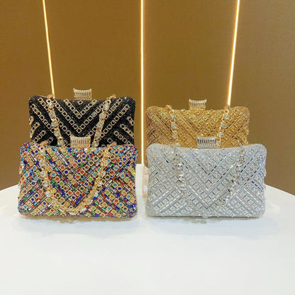 Multicolor Crystal Crossbody Evening Bag