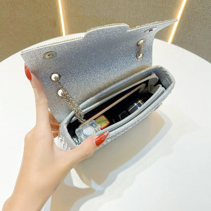 Pearl & Rhinestone Flap Evening Bag