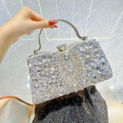Floral Beaded Frame Evening Bag