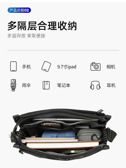Men's Large-Capacity Oxford Commuter Crossbody Bag