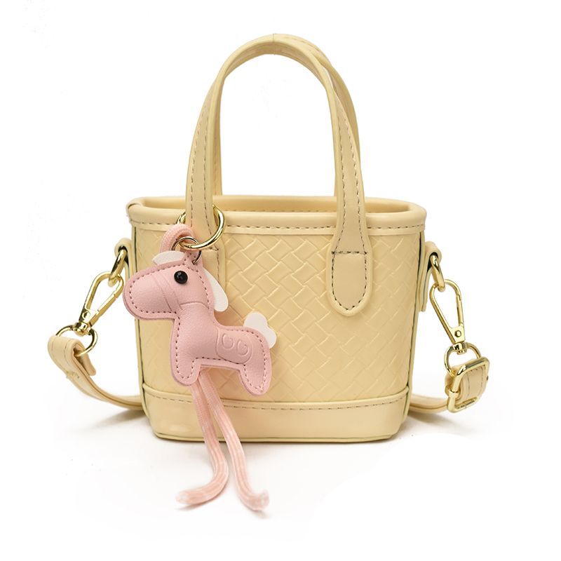 Girls' Yellow Mini Bucket Crossbody Bag