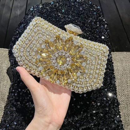 Floral Crystal Evening Clutch