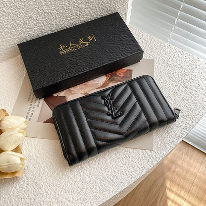 Vertical Quilted Clutch Wallet - product view 6