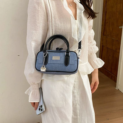 Retro Denim Square Crossbody Bag