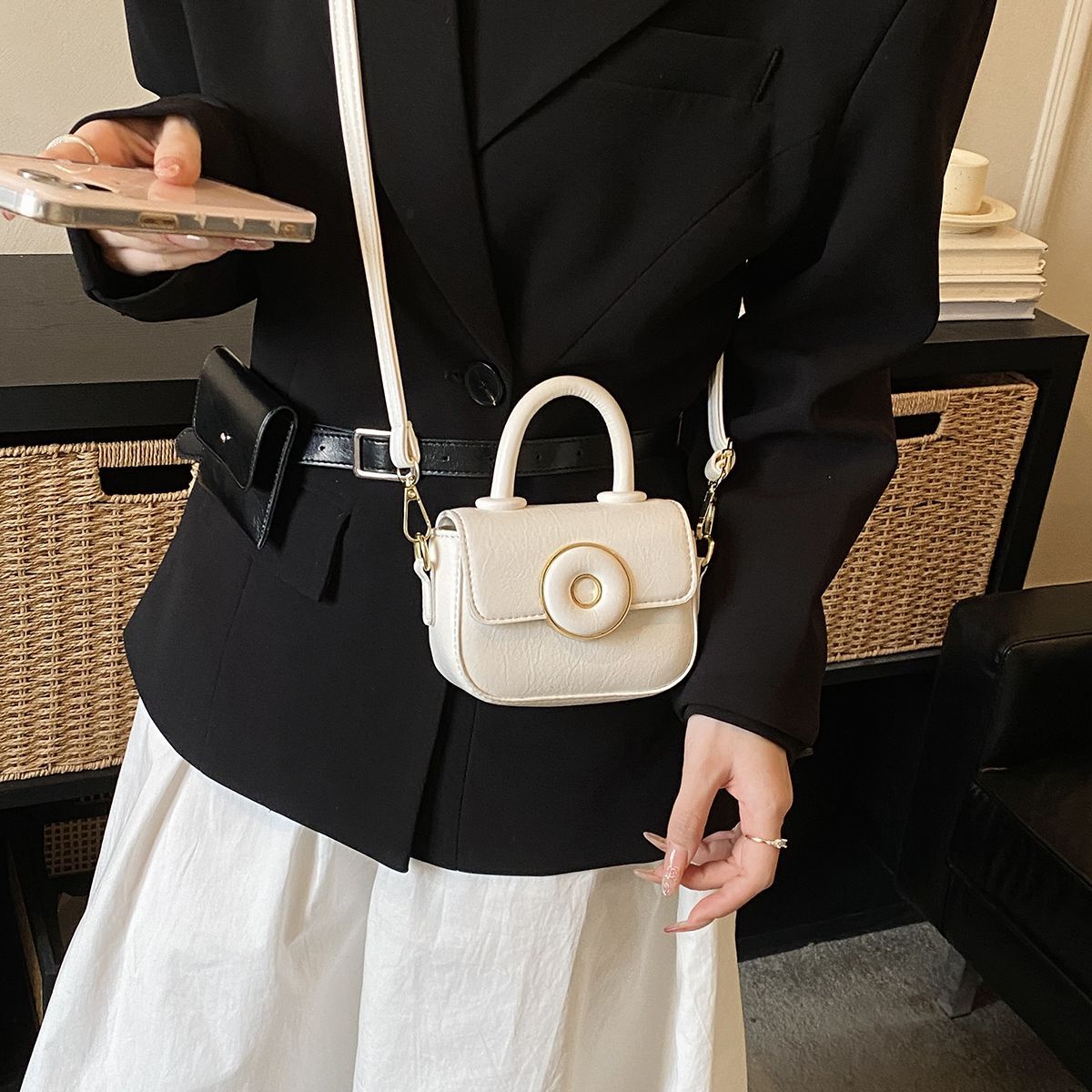 Girls' Candy-Color Saddle Crossbody Bag