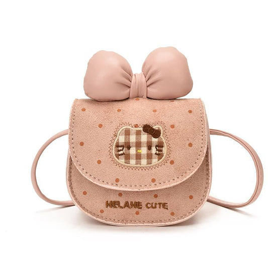 Brown Bow Mini Coin & Lipstick Crossbody Bag