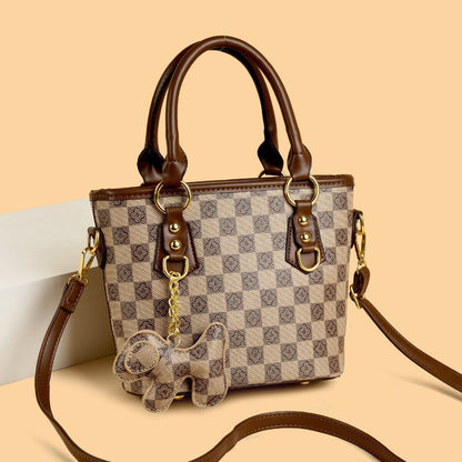 Letter-Print Commuter Shoulder & Crossbody Bag