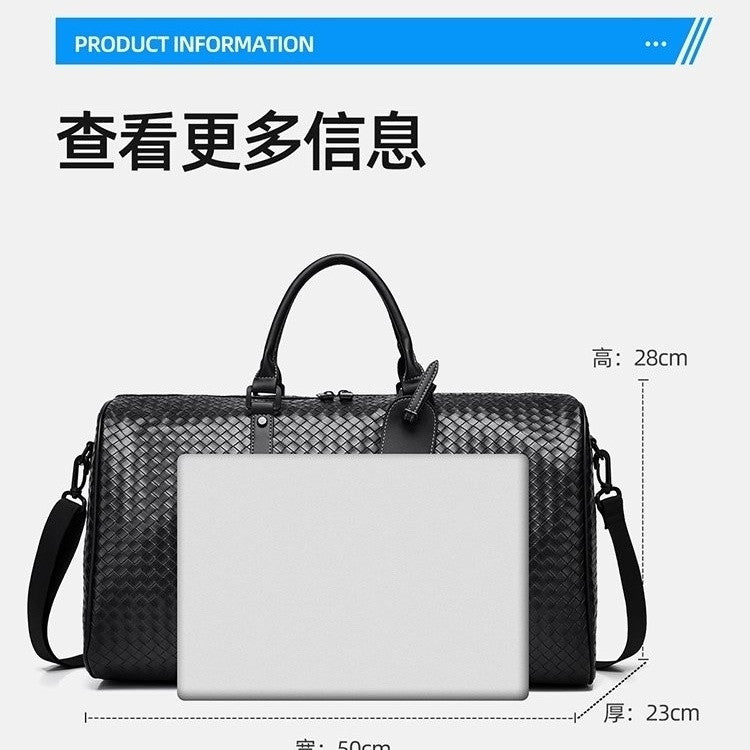 Large-Capacity Woven Travel Duffel Bag