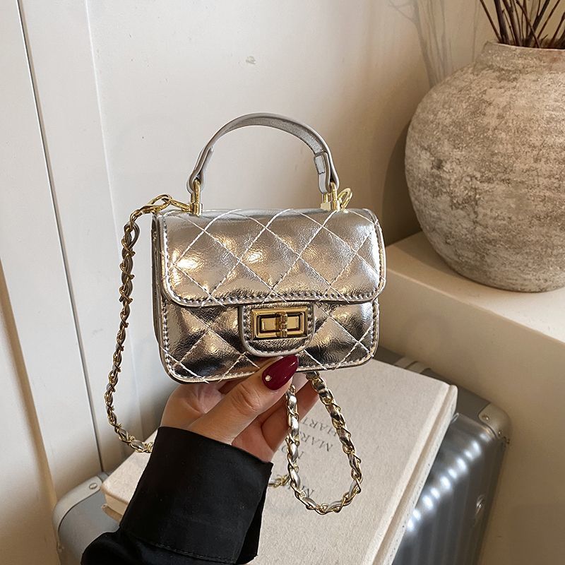 Girls' Diamond-Quilted Mini Crossbody Bag