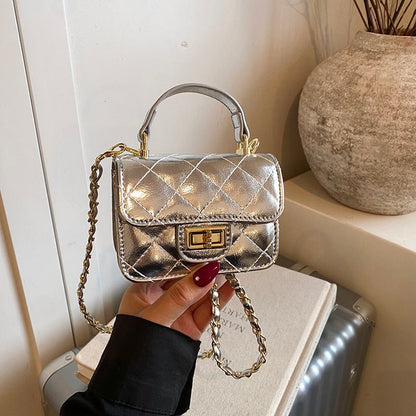 Girls' Diamond-Quilted Mini Crossbody Bag