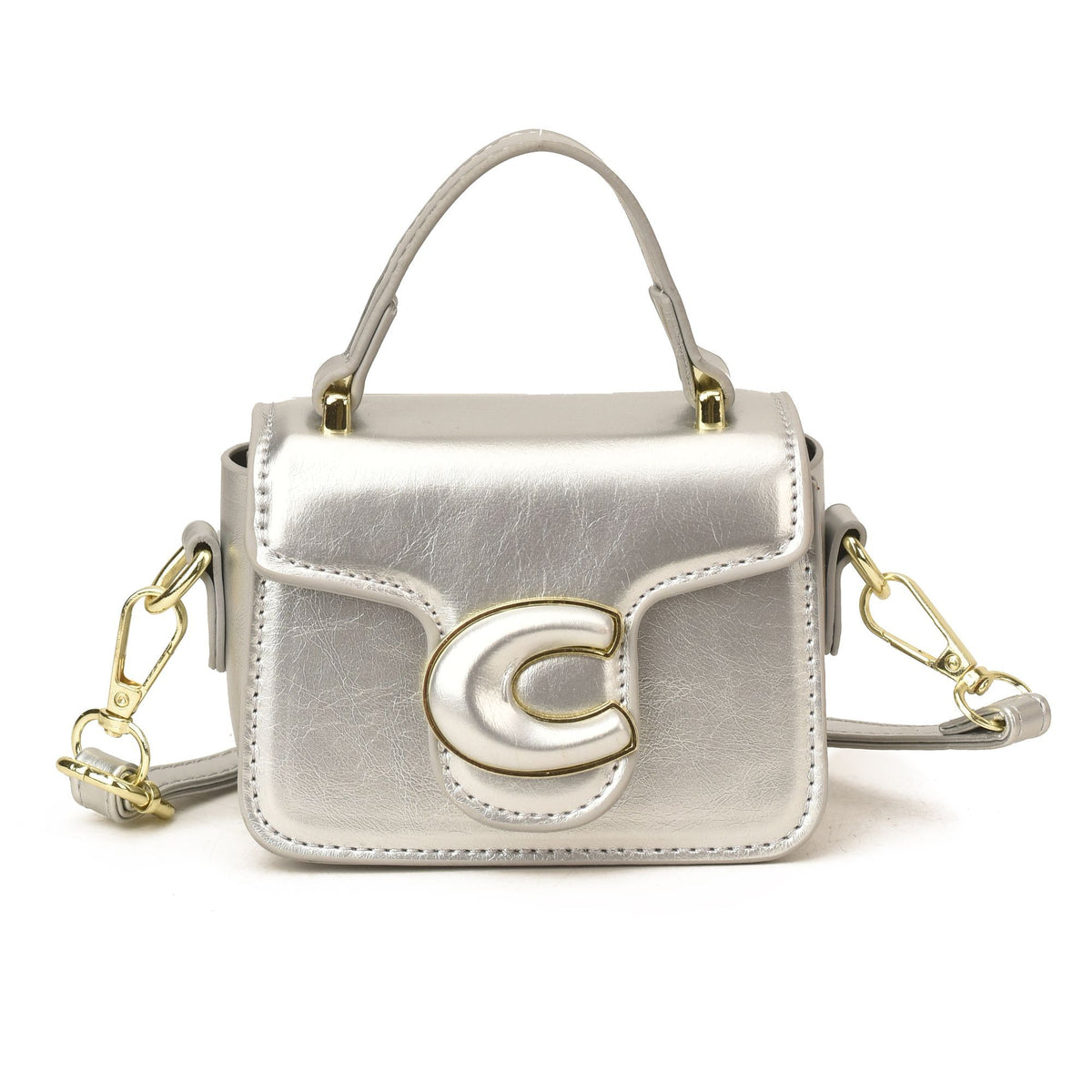 Girls' Mini Square Top-Handle Crossbody Bag
