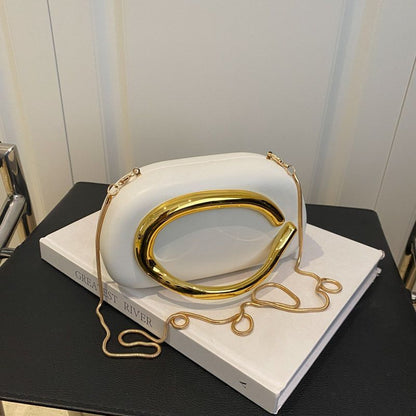 Metal Box Evening Chain & Phone Bag