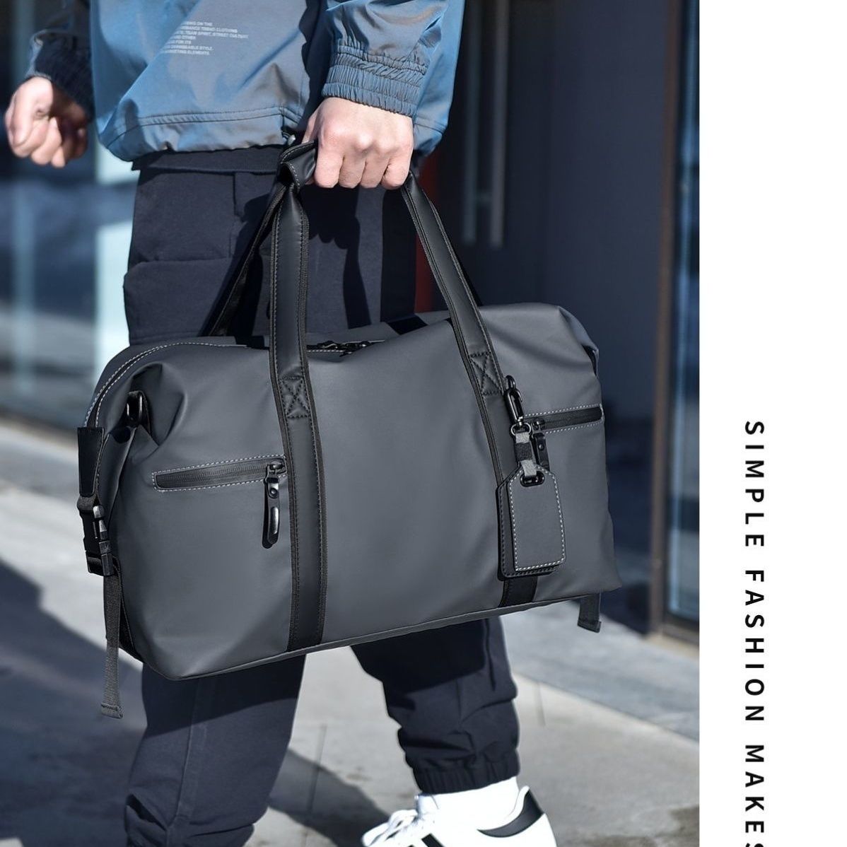 Large-Capacity Sports Travel Bag With Wet-Dry Compartments