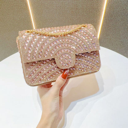 Pearl & Rhinestone Flap Evening Bag