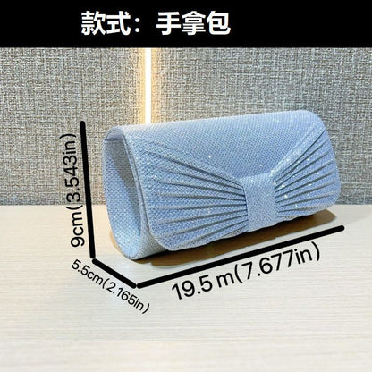 Wavy Rhinestone Crown-Clasp Evening Bag