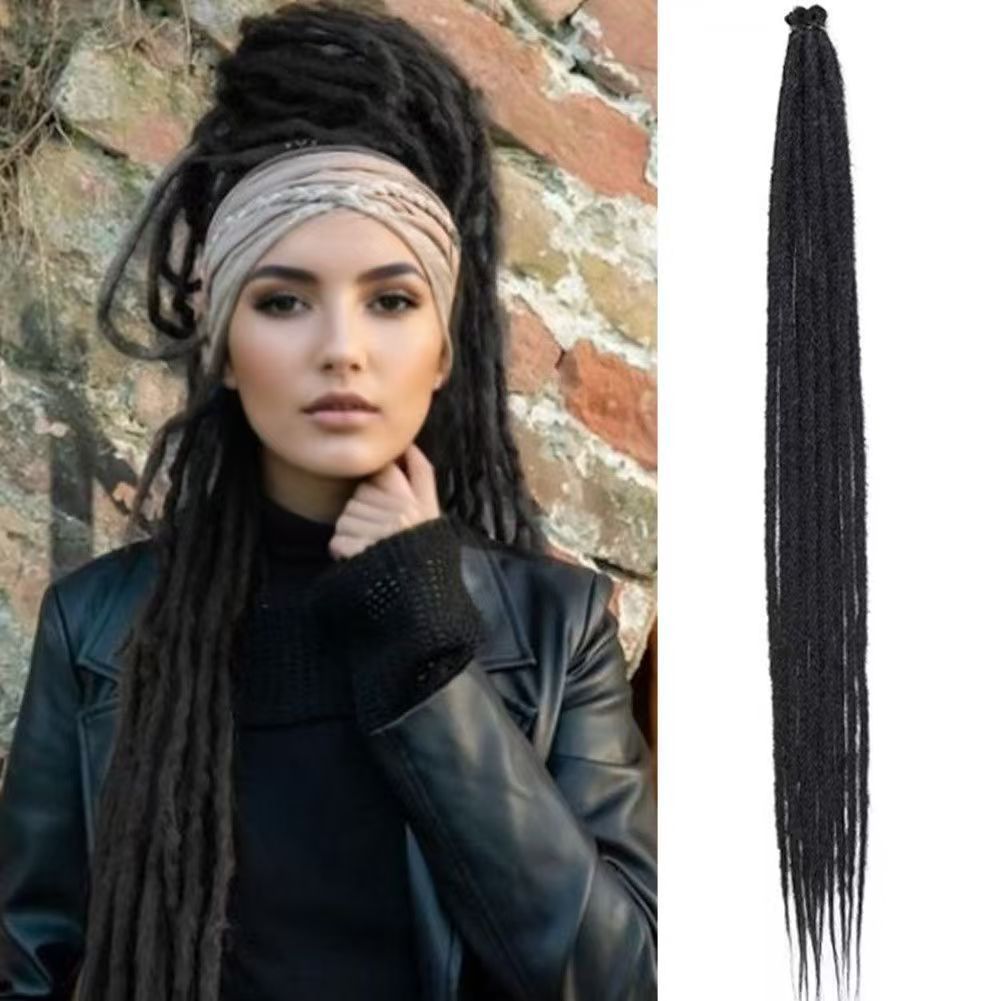 Colorful Dreadlock Extensions, 24 Inch - product view 1