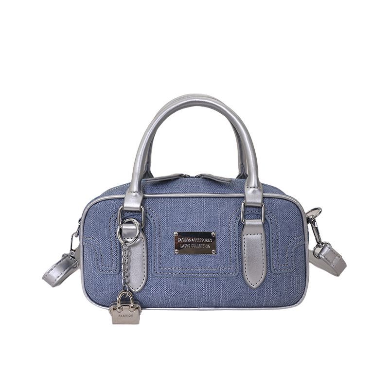 Retro Denim Square Crossbody Bag