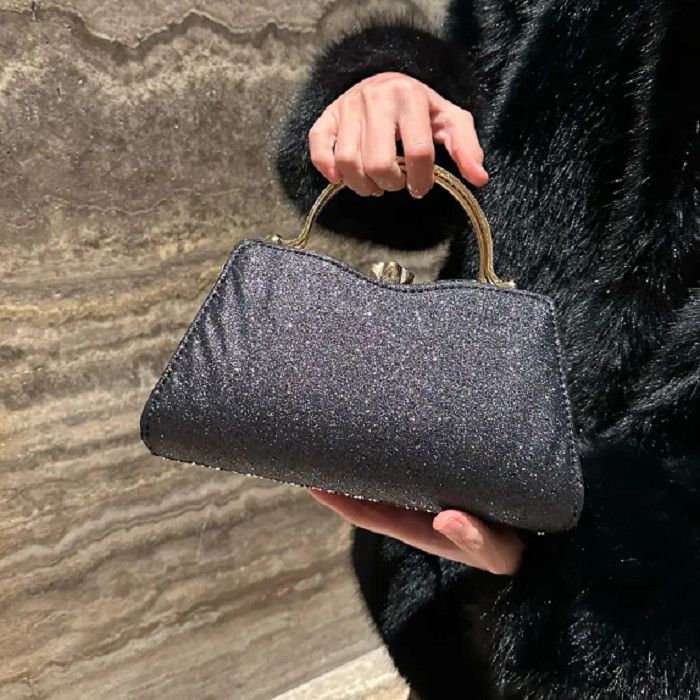 Floral Beaded Frame Evening Bag