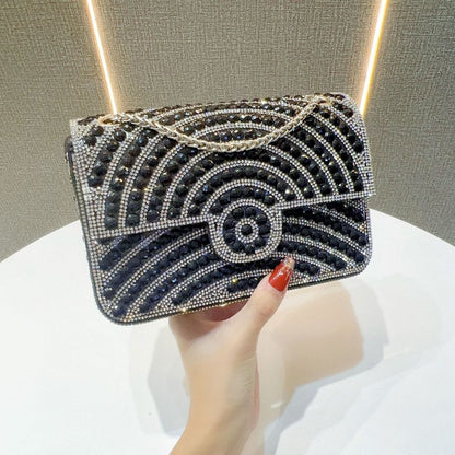 Pearl & Rhinestone Flap Evening Bag