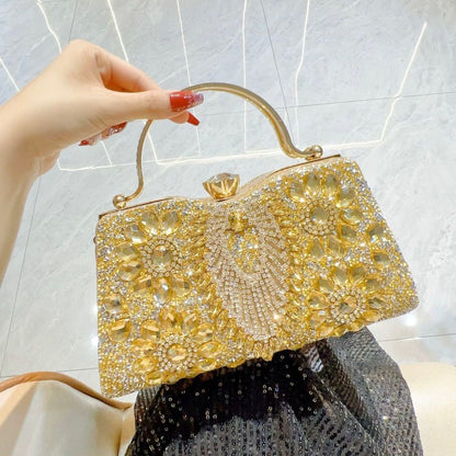 Floral Beaded Frame Evening Bag