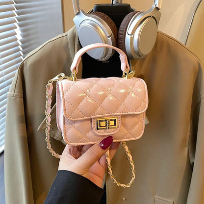 Girls' Diamond-Quilted Mini Crossbody Bag