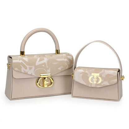 Retro Earth-Tone Square Crossbody Handbag