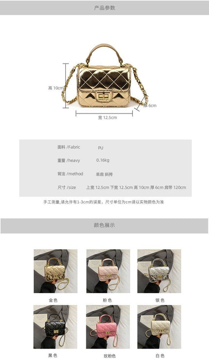 Girls' Diamond-Quilted Mini Crossbody Bag