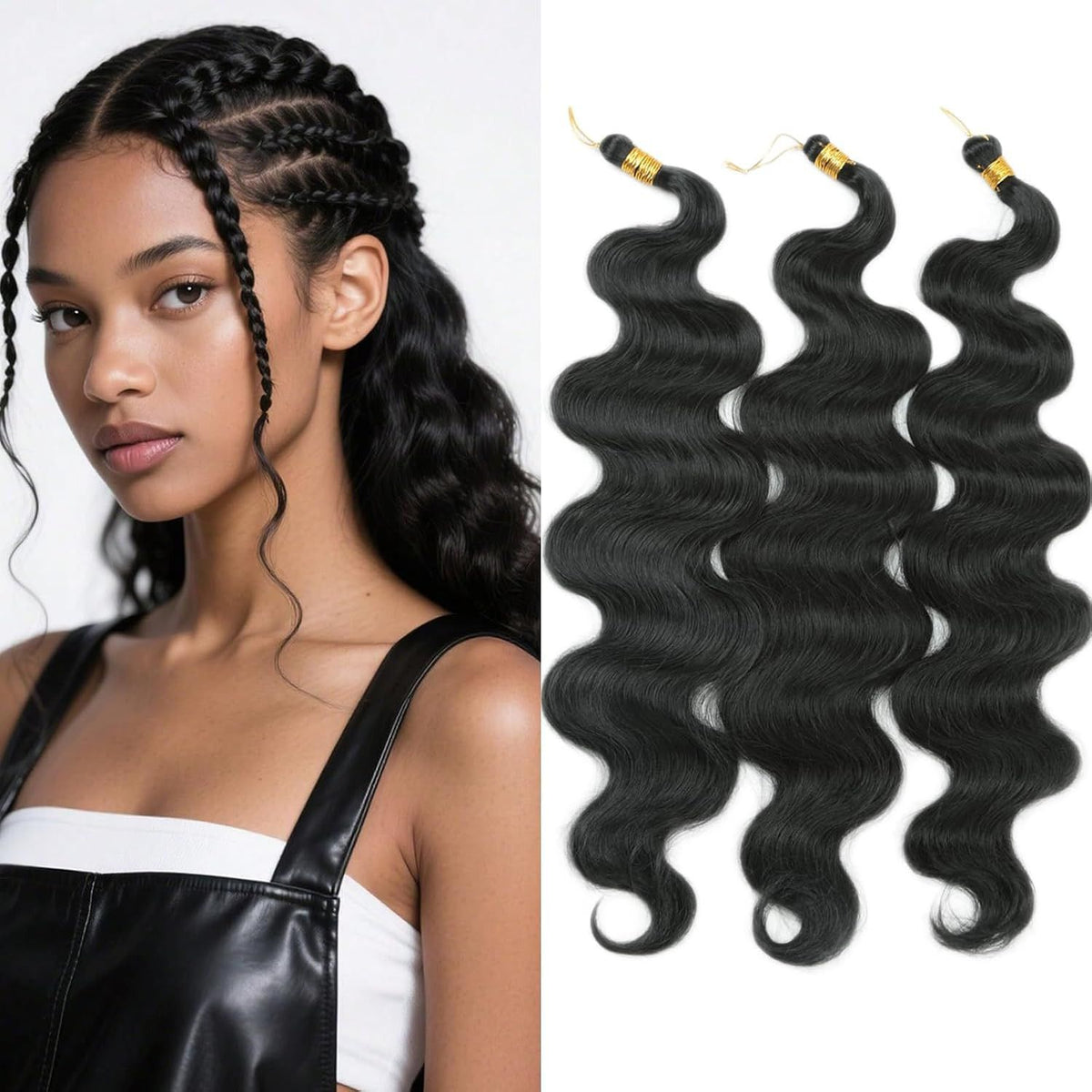 Body Wave Crochet Hair, 24 Inch - product view 1