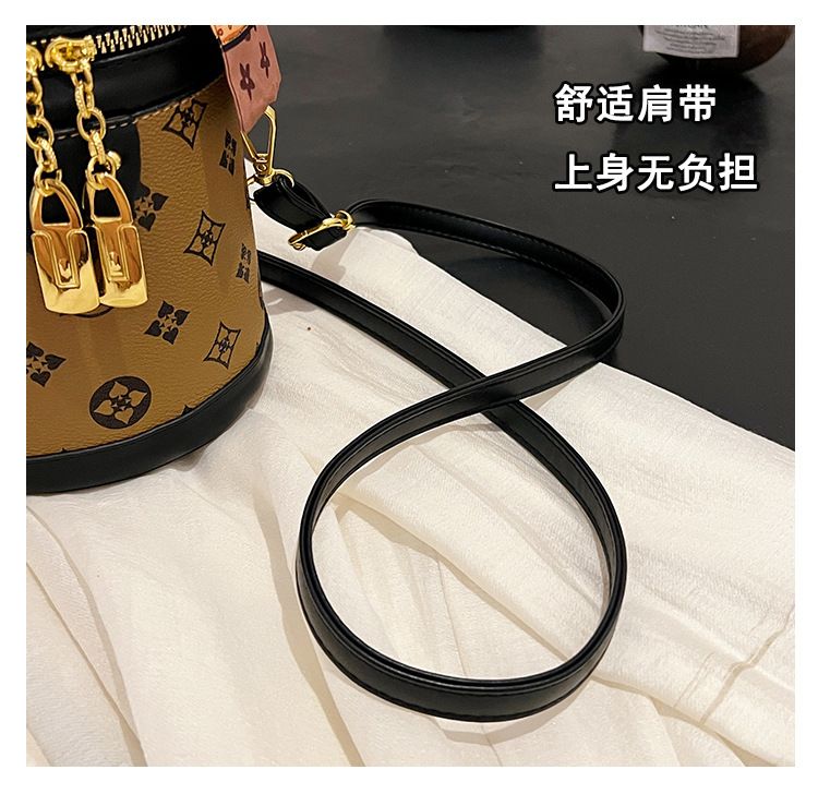 Round Mini Top-Handle Bucket Bag