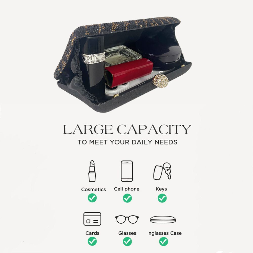 Floral Rhinestone Box Clutch