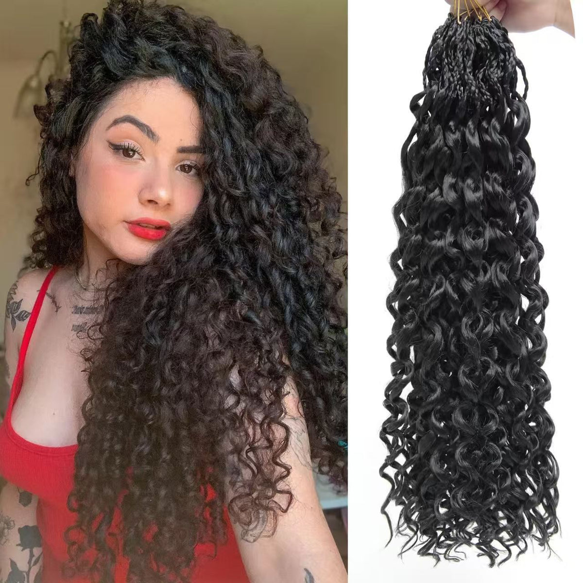 Curly-End Box Braids, 18 Inch - product view 8