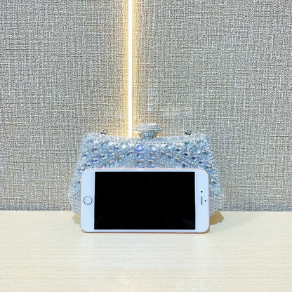 Crystal Tassel Top-Handle Evening Bag