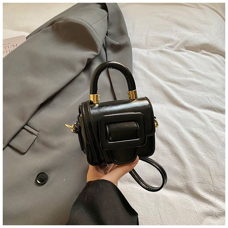 Girls' Solid-Color Mini Square Shoulder Bag