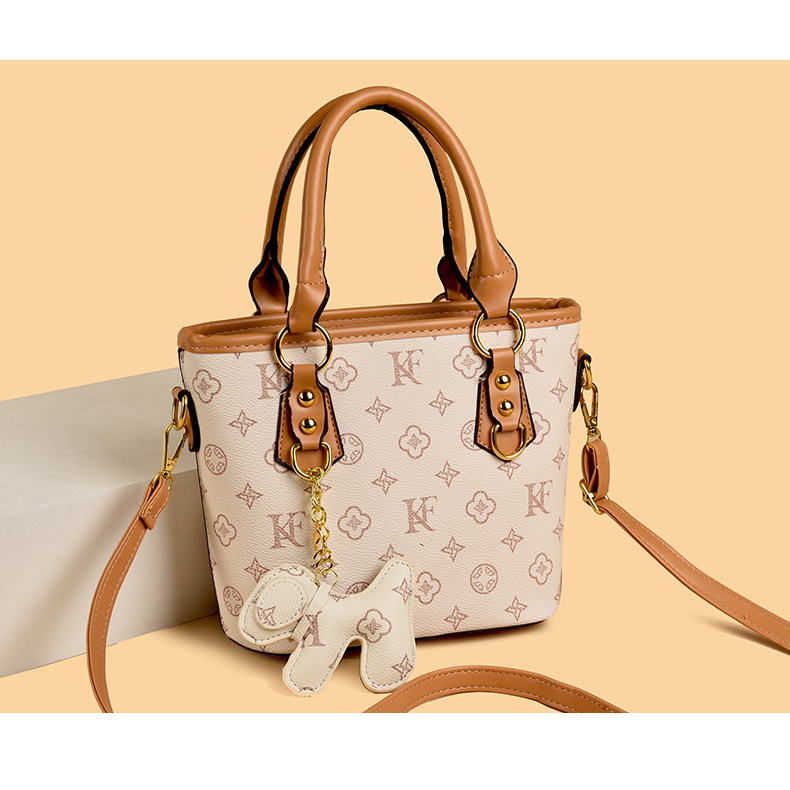 Letter-Print Commuter Shoulder & Crossbody Bag
