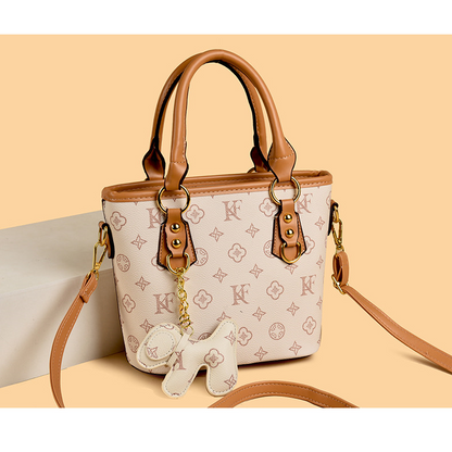 Letter-Print Commuter Shoulder & Crossbody Bag