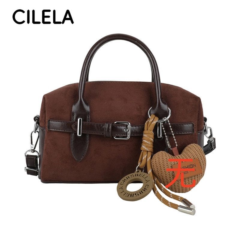 Retro Top-Handle Pillow Crossbody Bag