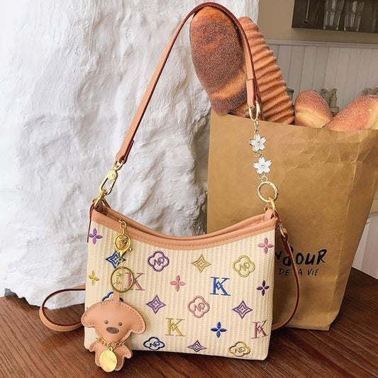 Retro Colorblock Commuter Underarm Bag