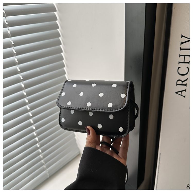 Polka-Dot Square Underarm Shoulder Bag