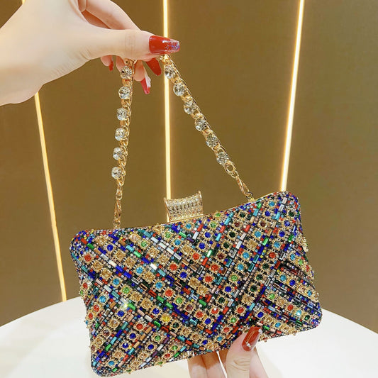 Multicolor Crystal Crossbody Evening Bag