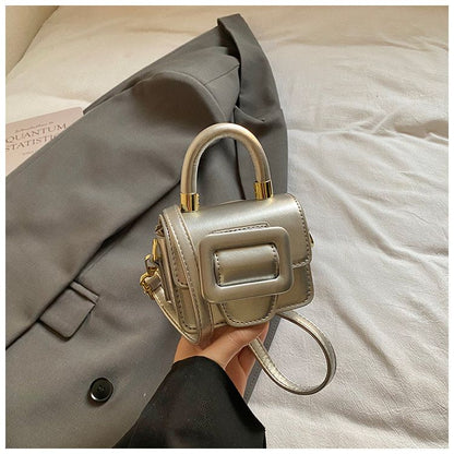 Girls' Solid-Color Mini Square Shoulder Bag