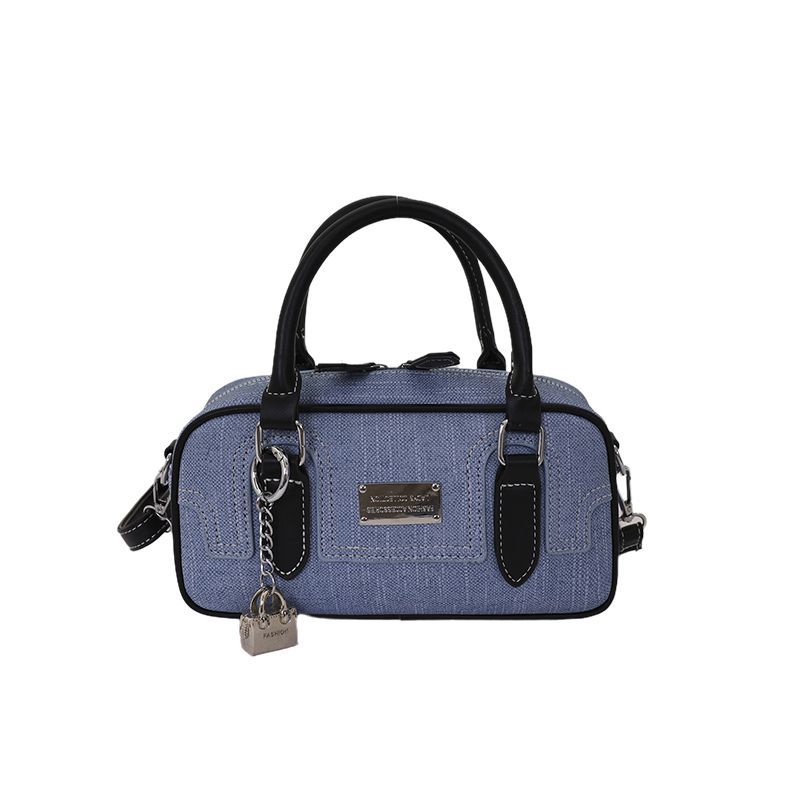 Retro Denim Square Crossbody Bag