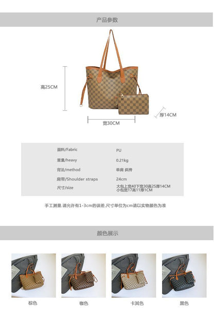 Large-Capacity Retro Commuter Shoulder Tote